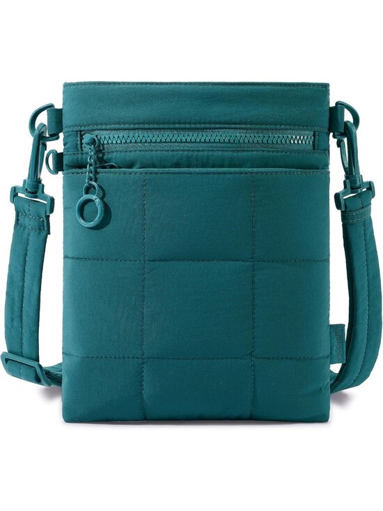 Handbags - Trendy Small Crossbody Bag for Women, Puffer Nylon RFID Purse, Stylish